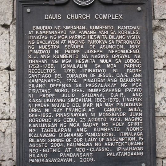 Dauis Church Complex historical marker