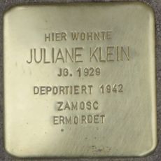 Stolperstein à la mémoire de Juliane Klein