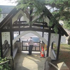 Lychgate and steps to St Stephen's Church