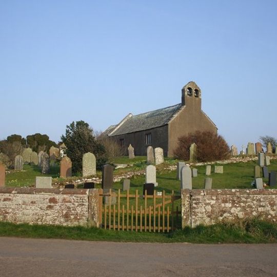 Two high cross shafts in St Bridget's churchyard