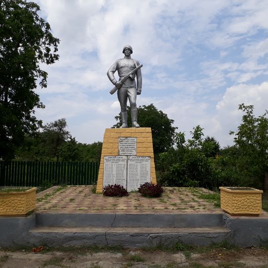 Monument în memoria a 66 consăteni căzuți în 1941-1945