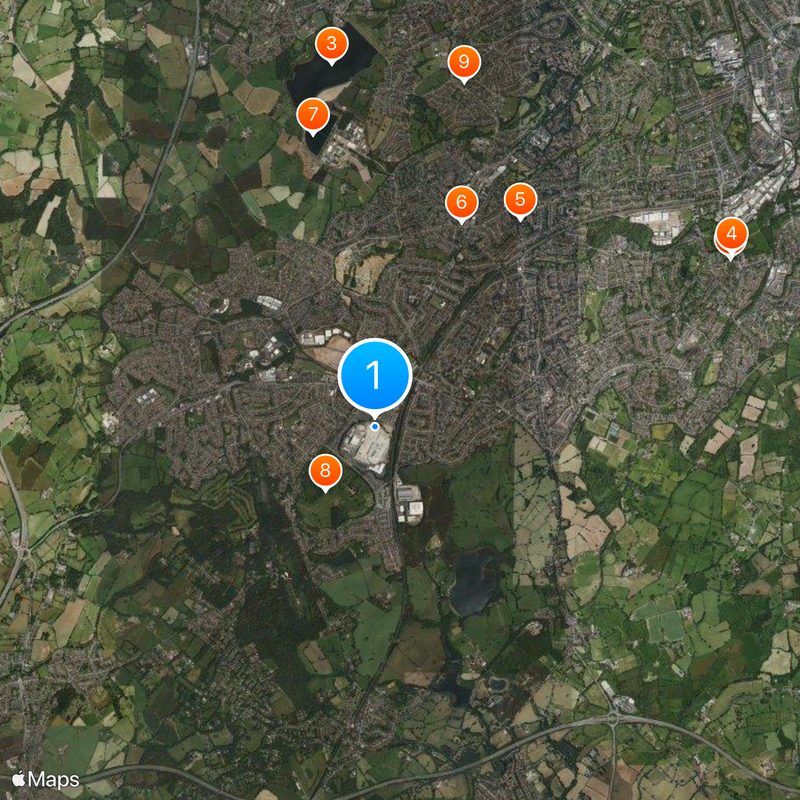 Usine de Longbridge Carte