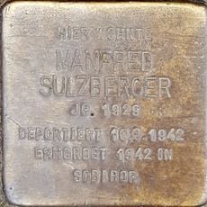 Stolperstein dedicated to Manfred Sulzberger