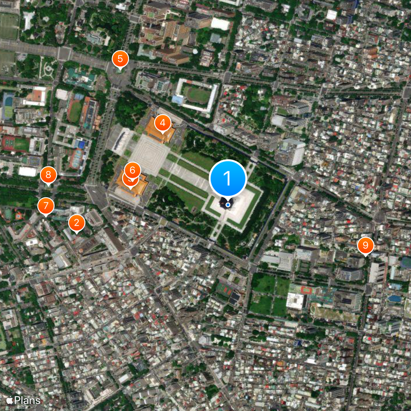 Mémorial de Chiang Kaï-shek Carte