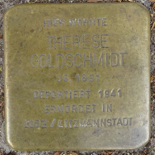 Stolperstein en memoria de Therese Goldschmidt