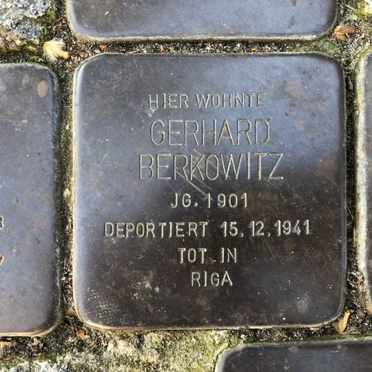 Stolperstein en memoria de Gerhard Berkowitz