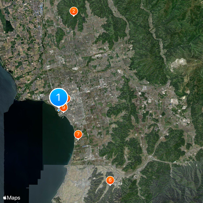 Nagahama Castle Mapa