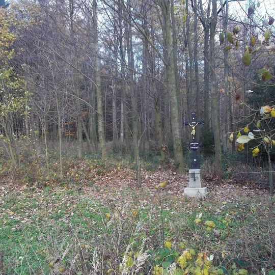 Kříž u okraje lesa severně od Hojovic