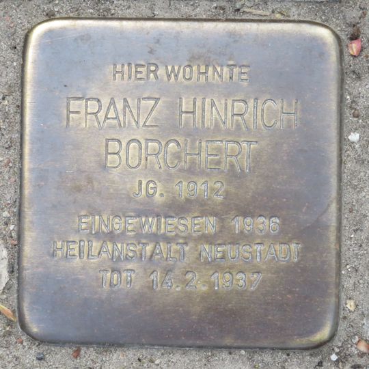 Stolperstein en memoria de Franz Hinrich Borchert