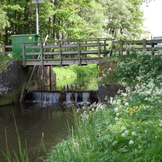 Damsluis bij werk aan de Engelaar