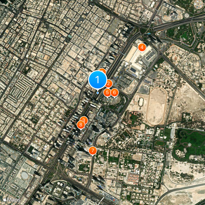 Sheik Zayed Road Mapa