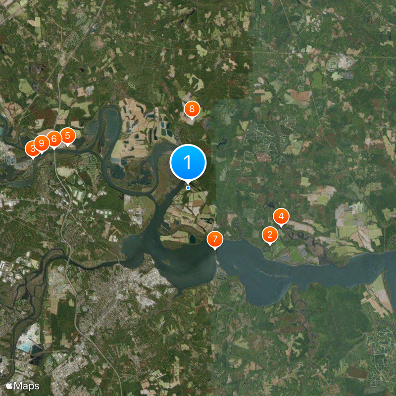 Shirley Plantation Mappa