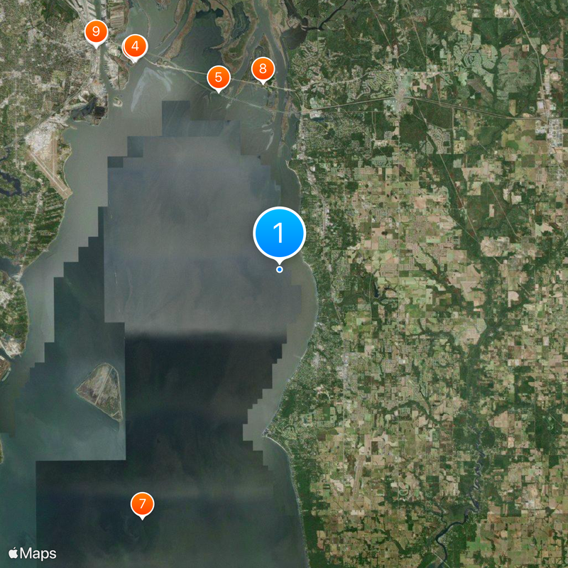 Mobile Bay jubilee Map