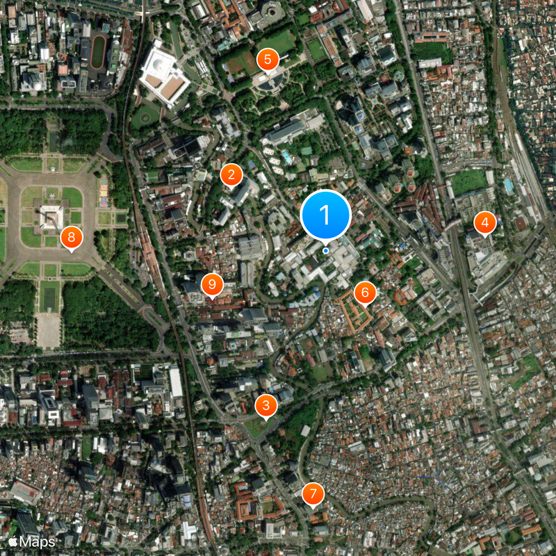 Gatot Soebroto Army Hospital Map