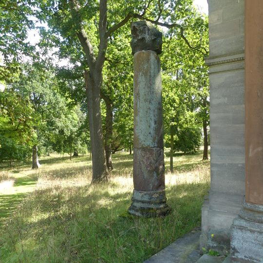Column east of loggia at south end of Broad Walk