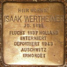 Stolperstein dedicated to Isaak Wertheimer