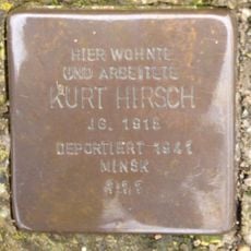 Stolperstein dedicated to Kurt Hirsch