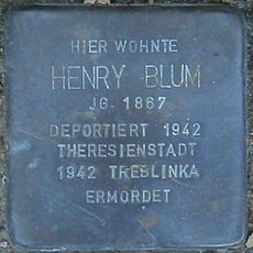 Stolperstein dedicated to Henry Blum