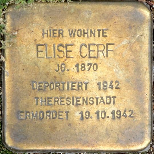Stolperstein für Elise Cerf