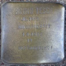 Stolperstein en memoria de Bruno Tesch