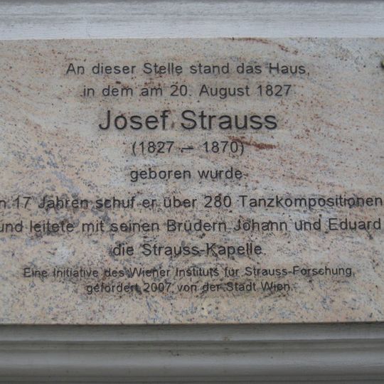 Gedenktafel Josef Strauss