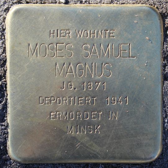 Stolperstein em memória de Moses Samuel Magnus