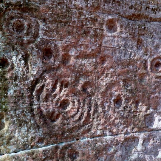 Rock carvings 280m NE of Ballochmyle Viaduct