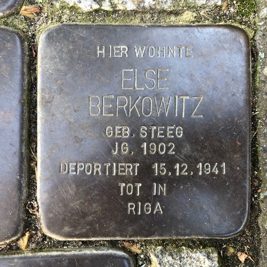 Stolperstein en memoria de Else Berkowitz