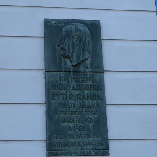 Pamětní deska Antonína rytíře Randy v Klatovech