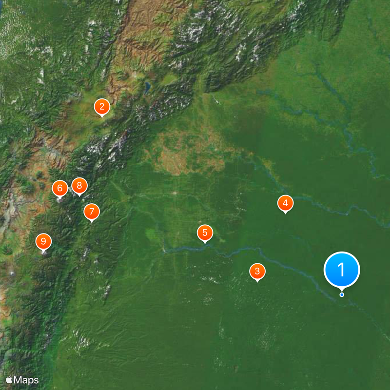 Colombia–Ecuador border Map