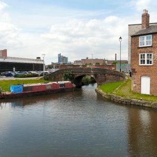 Ashton Canal Towpath Bridge Over Junction With Islington Branch Cana West Of Lock Number 2