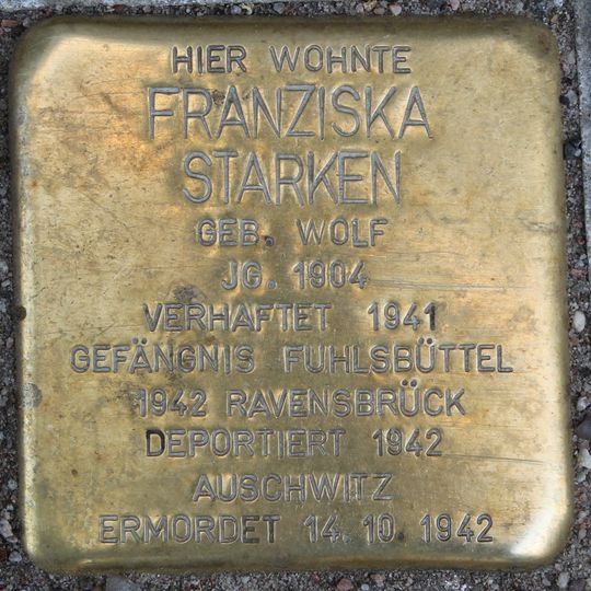Stolperstein en memoria de Franziska Starken