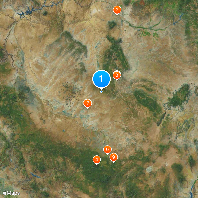 Condado de Apache Mapa