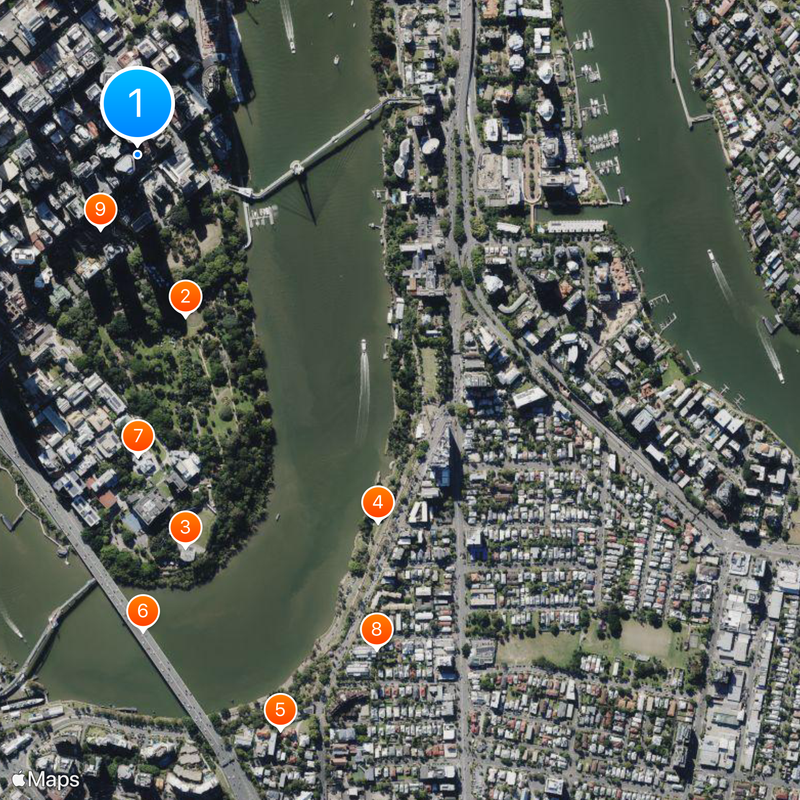 Brisbane Skytower Map