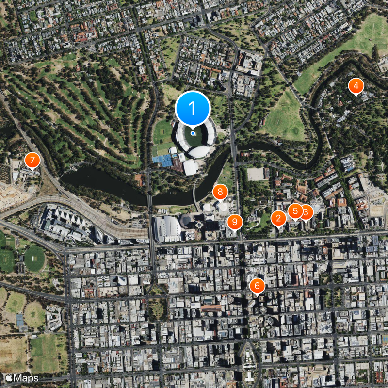 Adelaide Oval Map