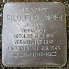 Stolperstein à la mémoire de Rudolf Hallmeyer