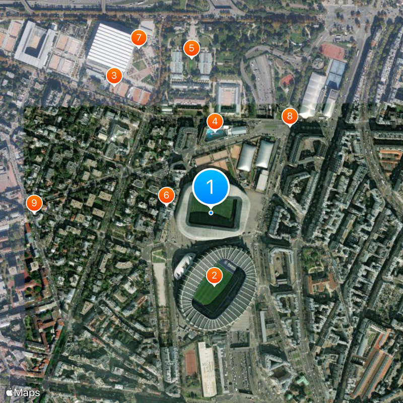 Stade Jean-Bouin Kaart