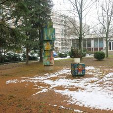 Mozaiková plastika u školky v ulici Větrná v Ústí nad Labem