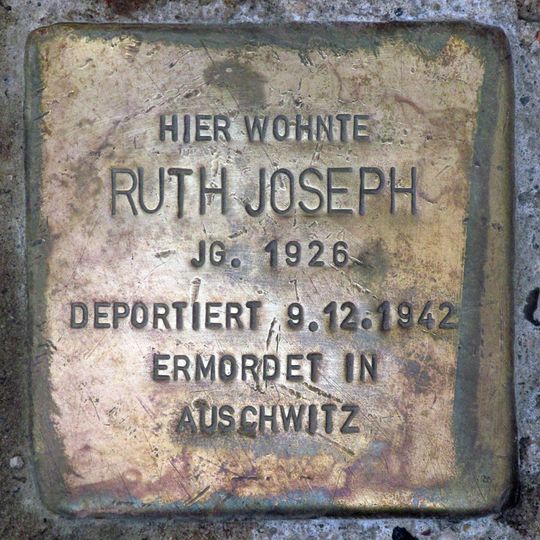 Stolperstein dedicated to Ruth Joseph