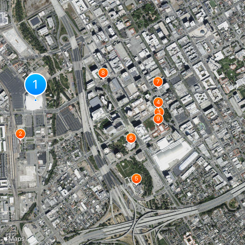 SAP Center Map