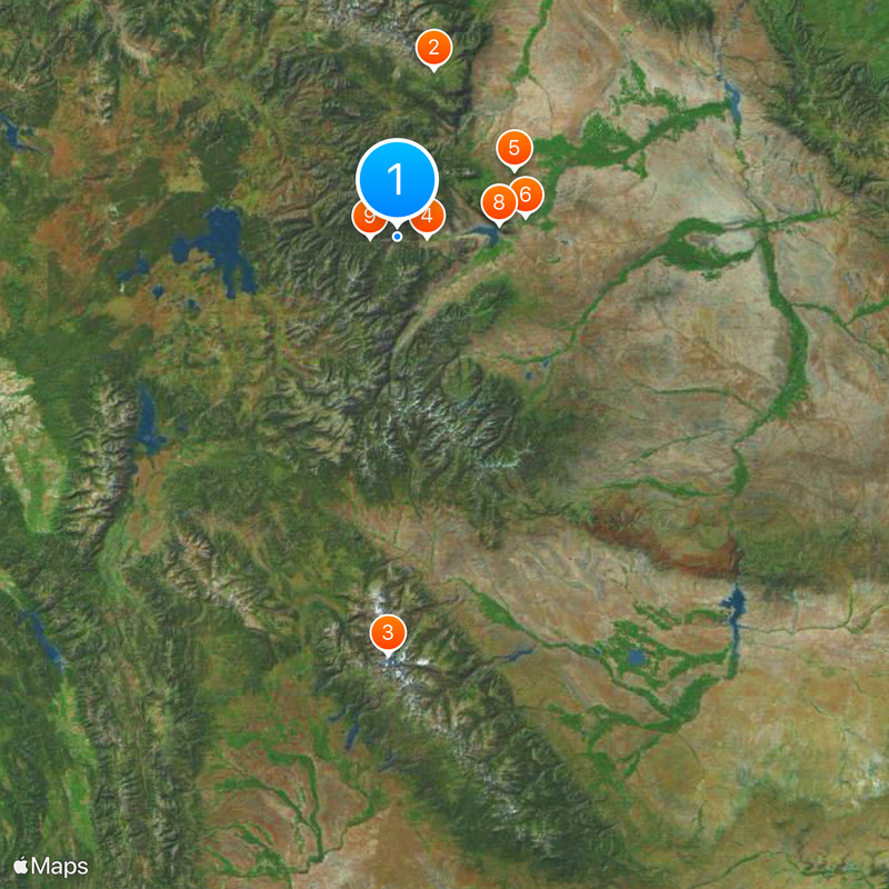 Shoshone National Forest Map