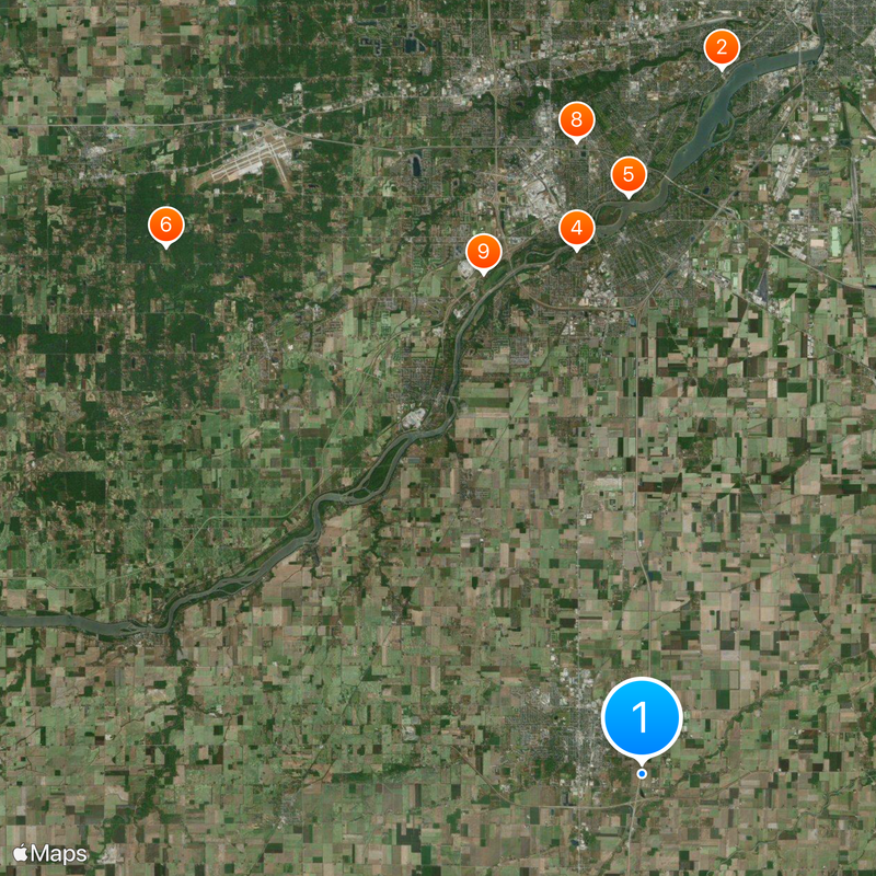 Contea di Wood Mappa