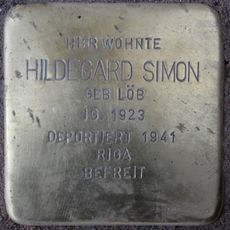 Stolperstein dedicated to Hildegard Simon