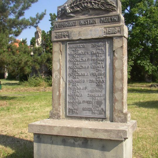 Pomník padlým v 1.světové válce v Hrdlech