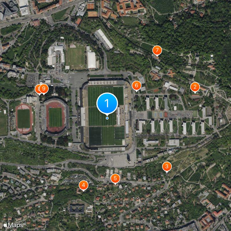 Strahovstadion Kaart