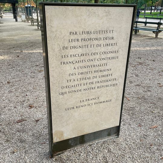 Hommage aux esclaves des colonies françaises