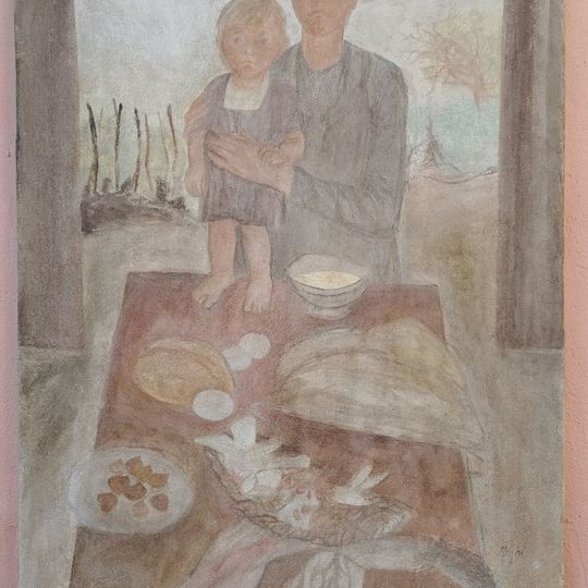 Madre con bambino al desco di Arcumeggia