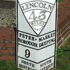 Milepost Beside Hall Farm