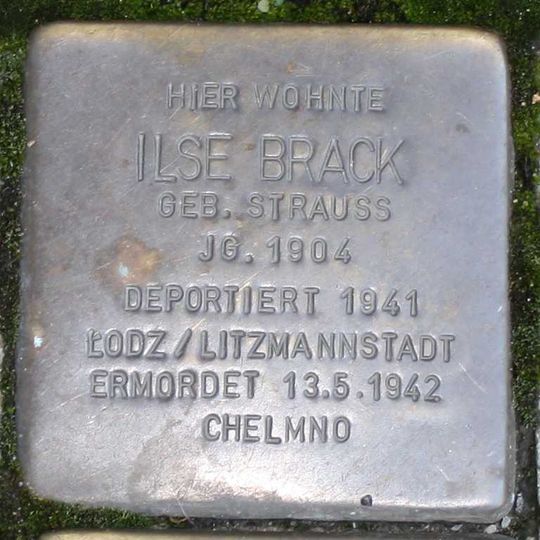 Stolperstein dedicated to Ilse Brack