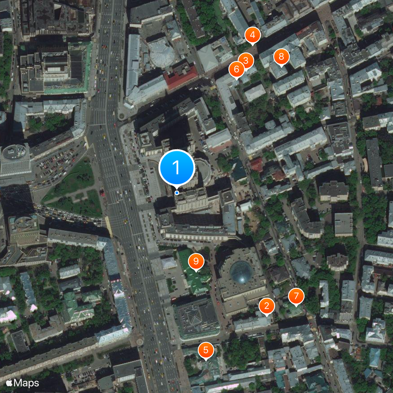 Ministry of Foreign Affairs of Russia main building Karte